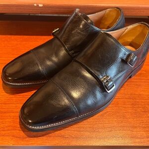 Black Double monk shoes size 9 1/2